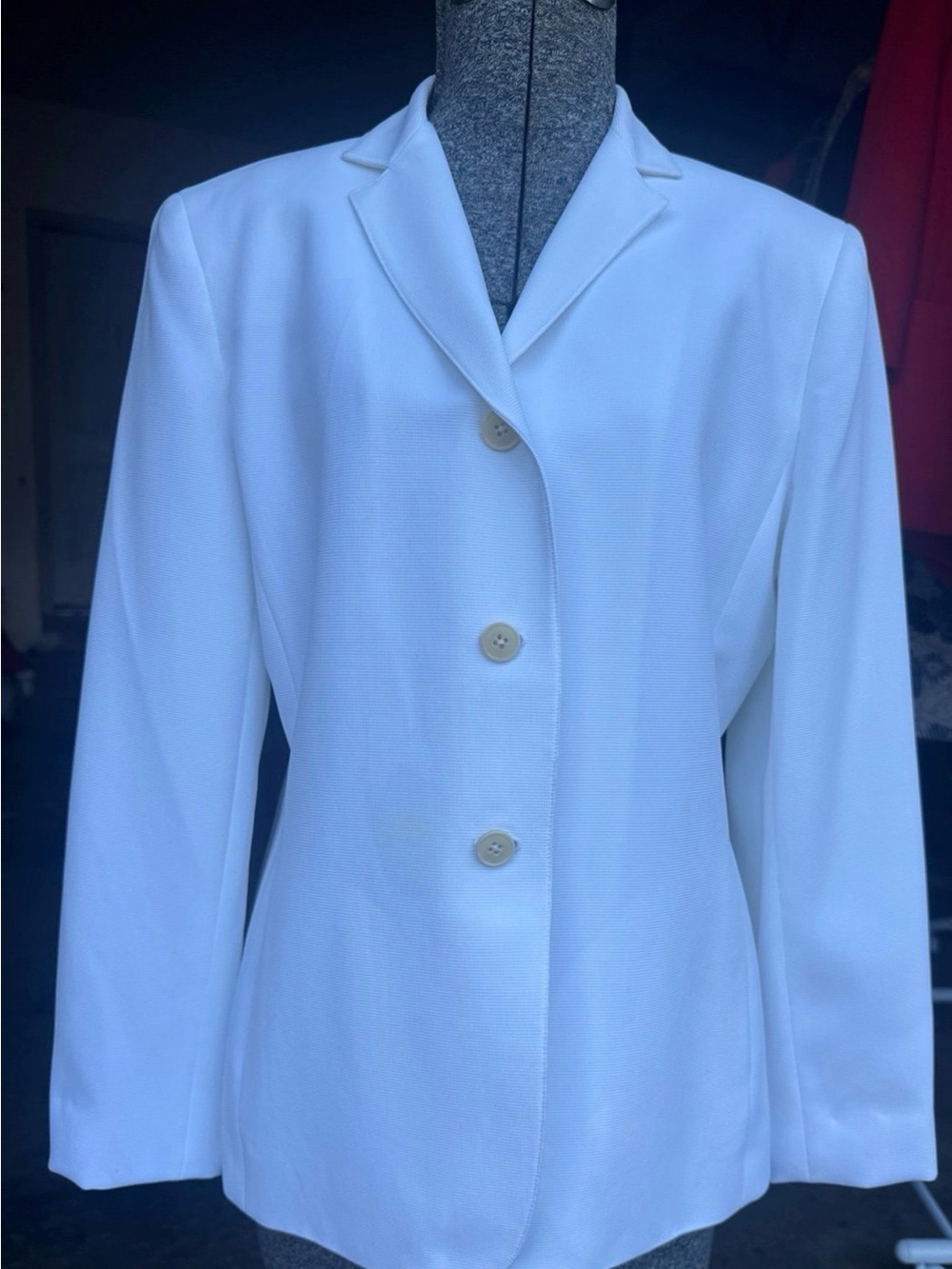 LaurenWhite Womens Tailored Button-Front Blazer